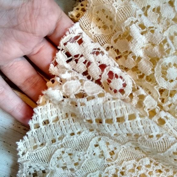 Free People Mini Skirt - Boho Ivory Lace Skirt - Picture 5 of 8